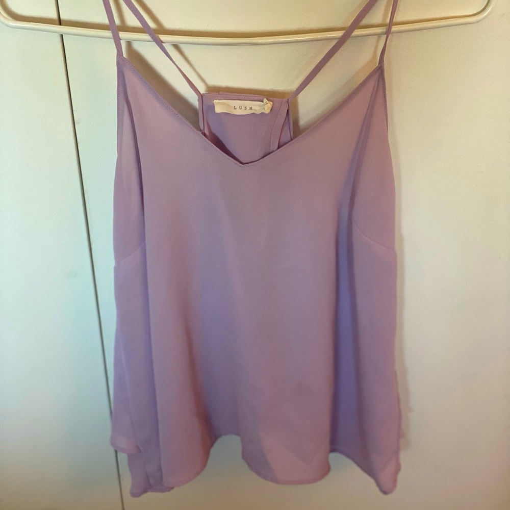 Lush brand tank top with crisscross open back size XS